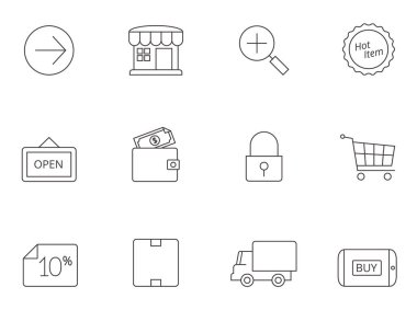 E-ticaret simgeler serisi