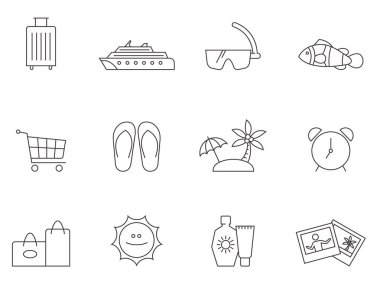 Seyahat etmek simge serisi