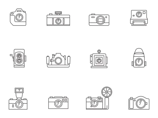 Camera icons set — Stock Vector