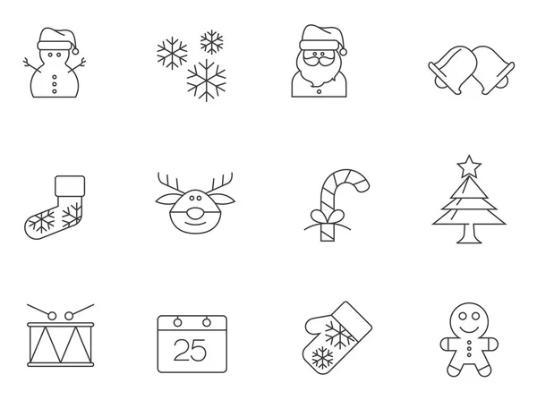 Icônes de Noël série — Image vectorielle