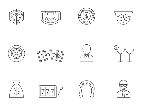 Casino Icons set — Stok Vektör