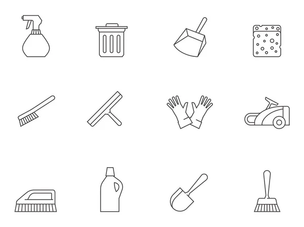 Cleaning tool icons series — Stock Vector