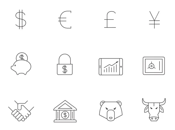 Finanzas serie iconos — Archivo Imágenes Vectoriales