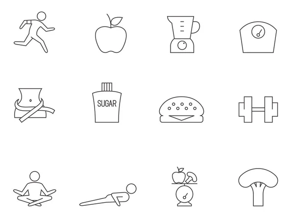 Healthy life icons — Stock Vector