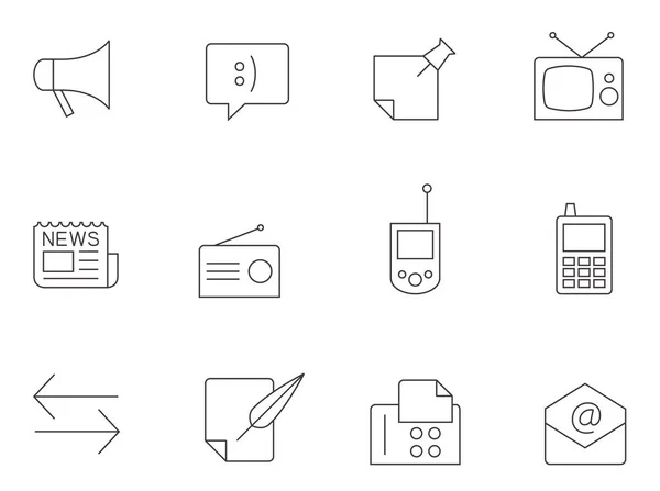 Kommunikation ikoner serie — Stock vektor
