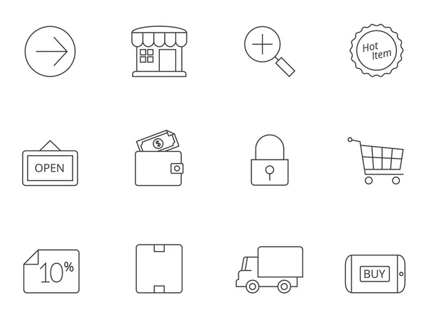 Série d'icônes du commerce électronique — Image vectorielle