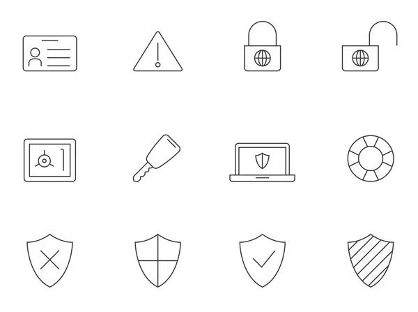Serie de iconos de seguridad — Archivo Imágenes Vectoriales
