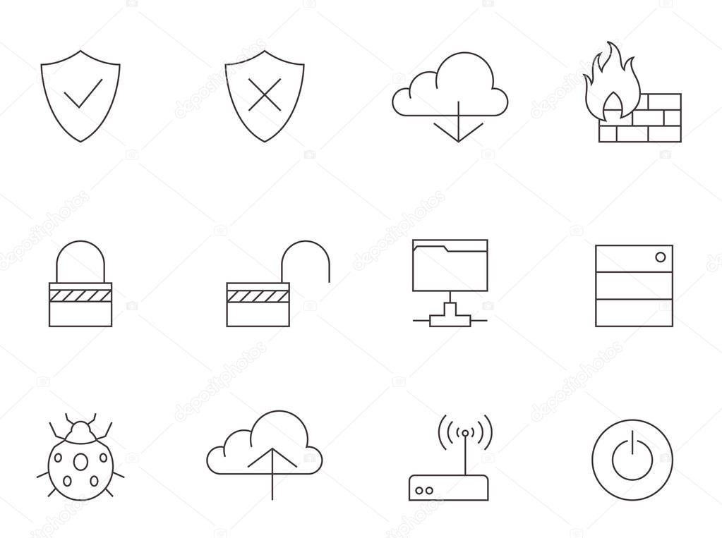 Computer network icons series