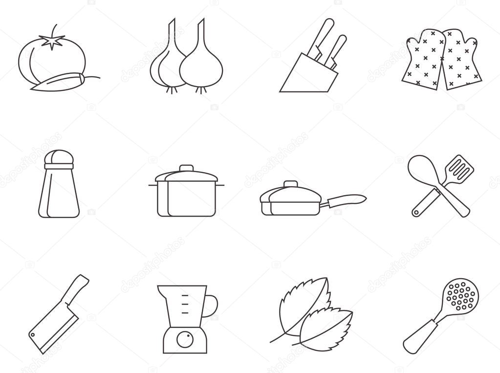 Cooking icons set 