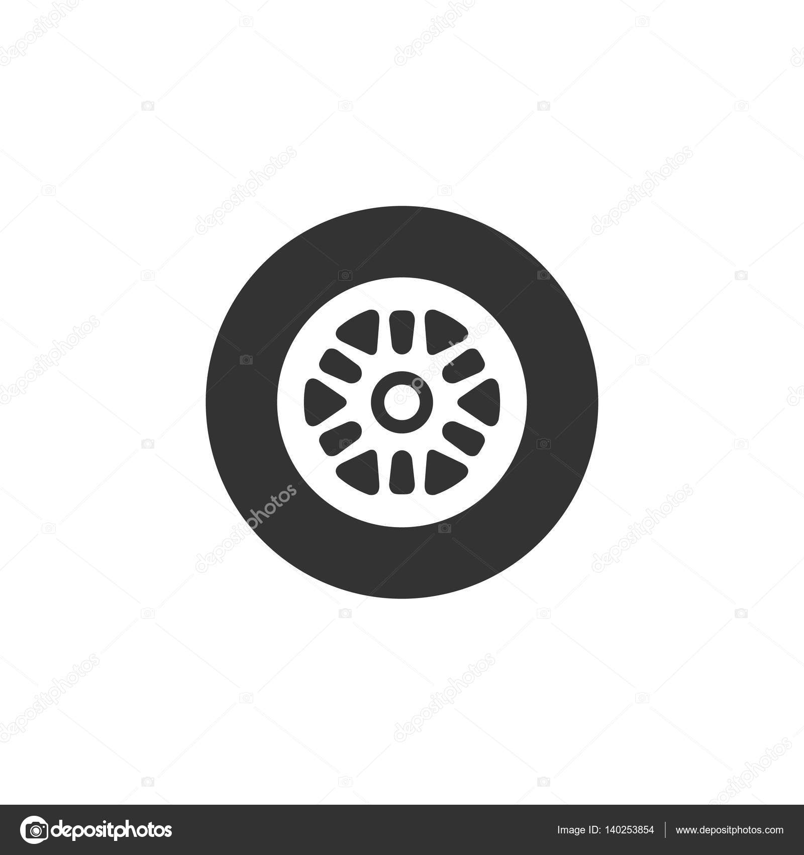 Car tyre icon in single color. Stock Vector Image by ©puruan #140253854