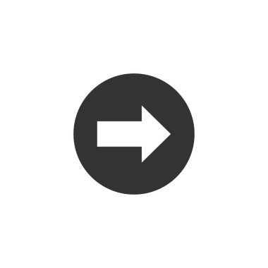 Tek renkli ok simgesi. 