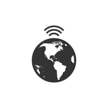 Kablosuz dünya simgesi 
