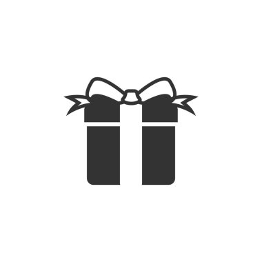 Hediye kutusu simgesini tek gri renkte.