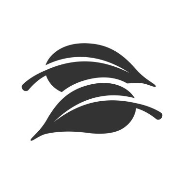 Tek gri renkli yaprakları simgesi.