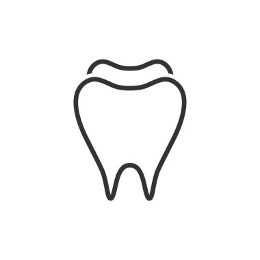 Diş simge tek gri renkte.