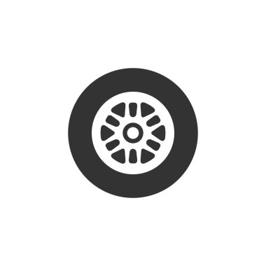 Araba lastik simge tek renkli. 