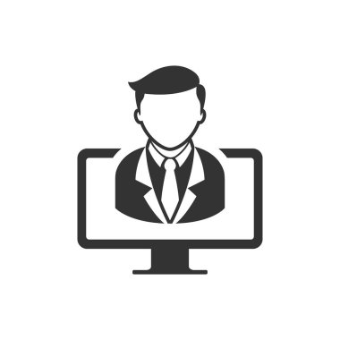 Tek renk simgesinde Webinar.