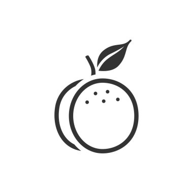 Tek renkte şeftali simgesi. 