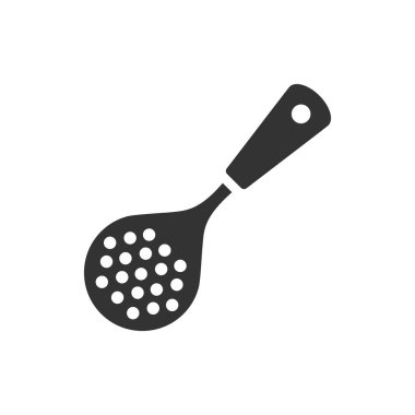 Tek renk simgesinde spatula. 