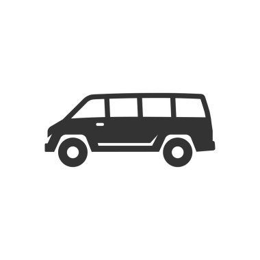 Tek renkli araba simgesi.