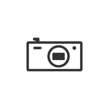 Tek gri renkli kamera simgesi.