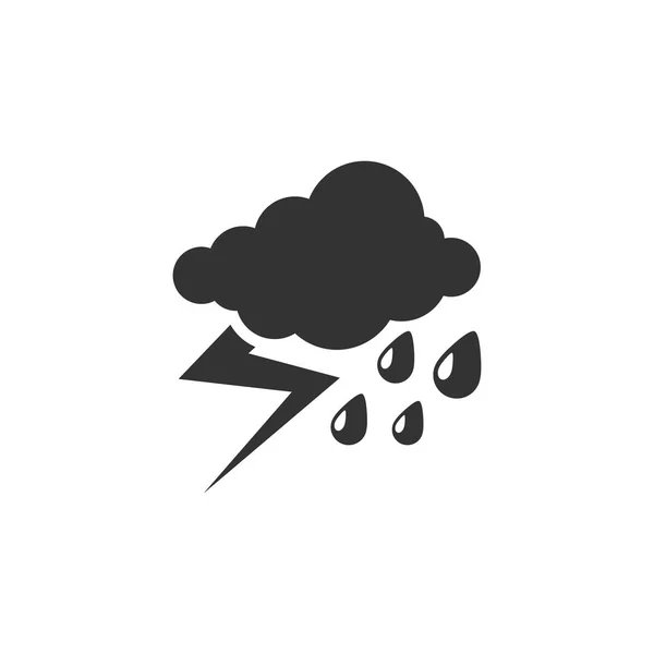 Clima tempestade nublado ícone —  Vetores de Stock