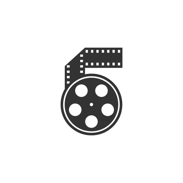 Cinéma film bobine icône — Image vectorielle