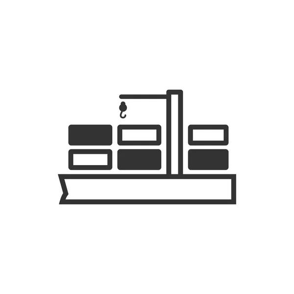 Container verschepen pictogram — Stockvector