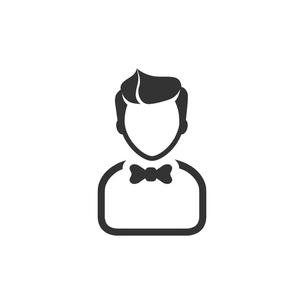 Ícone avatar garçom — Vetor de Stock