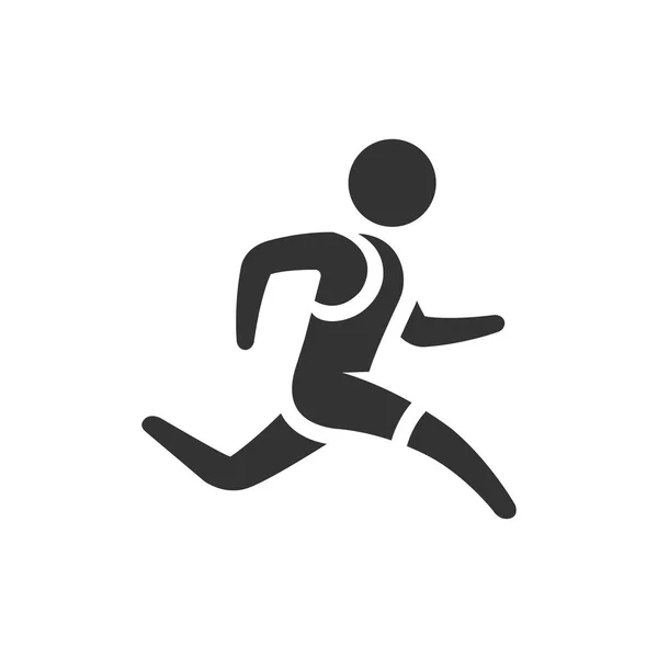 Correr icono atleta — Vector de stock