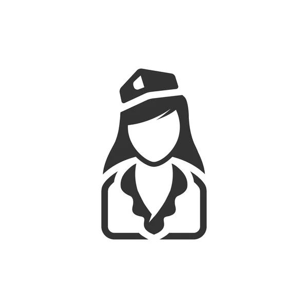 Letuška avatar ikona — Stockový vektor