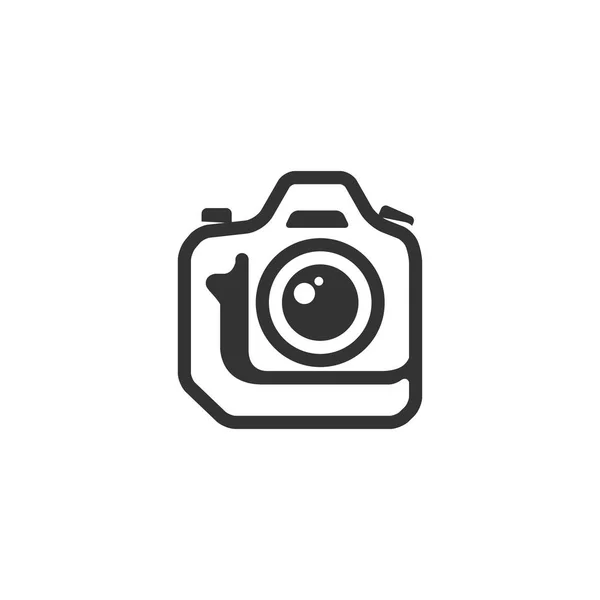 Icono de cámara en un solo color . — Vector de stock