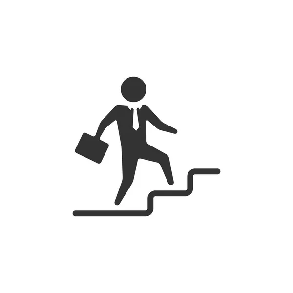 Icono de escalera hombre de negocios — Archivo Imágenes Vectoriales