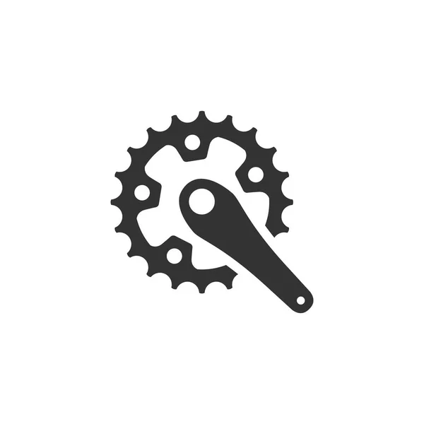 Conjunto de manivela de bicicleta ícone — Vetor de Stock