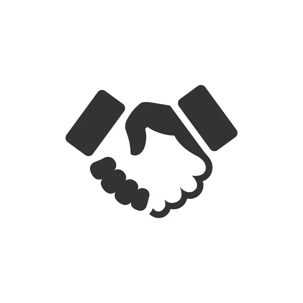 Ikona handshake v jednobarevné šedé — Stockový vektor