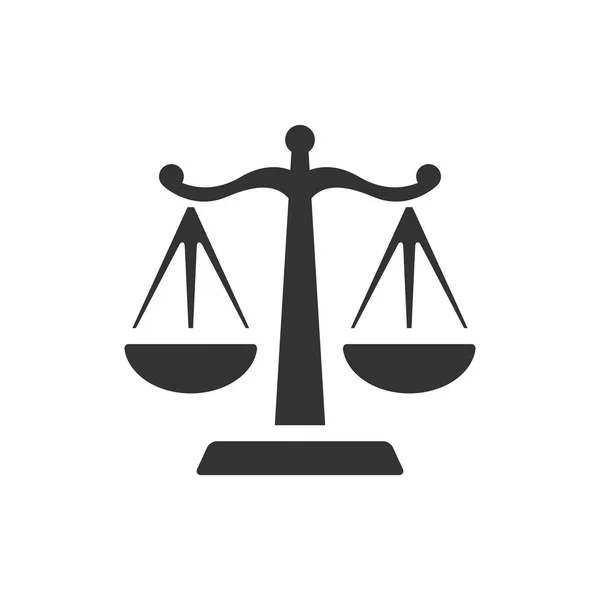 Justitie schaal pictogram — Stockvector