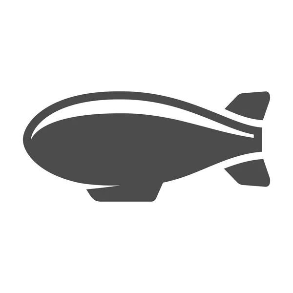 Icono de dirigible en un solo color . — Vector de stock