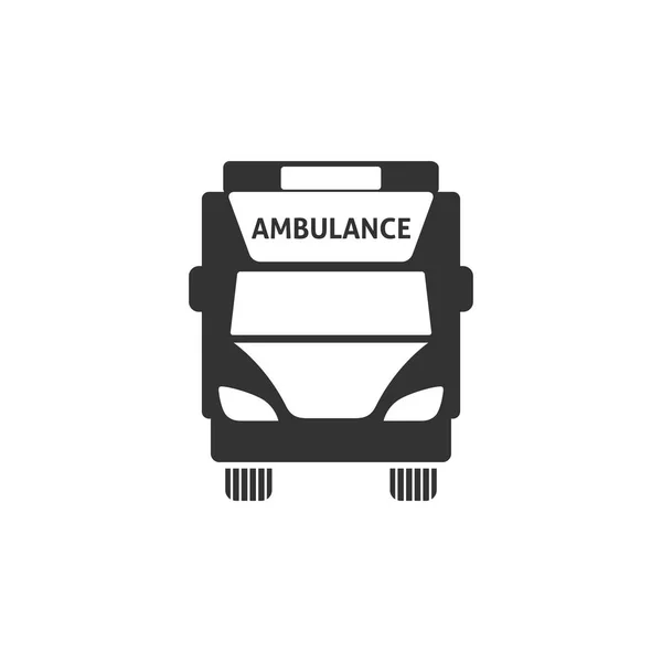 Ambulance icon in single grey color. — Stock Vector