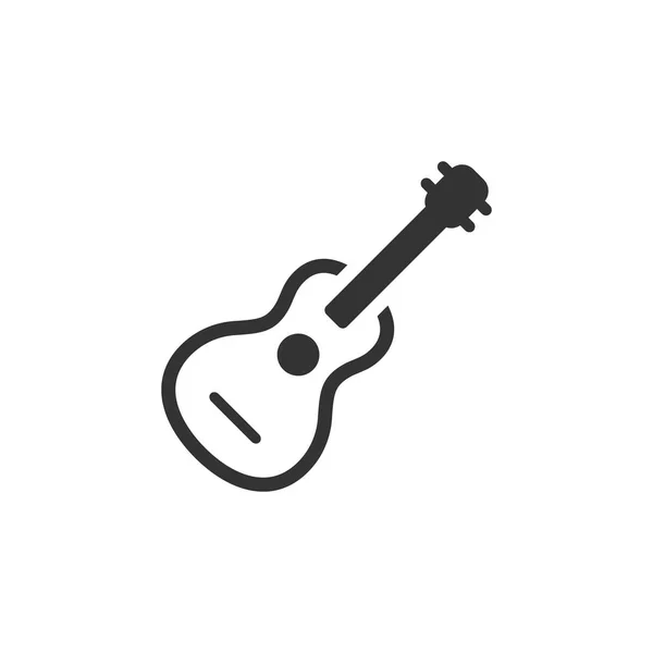 Icono de guitarra en un solo color . — Vector de stock