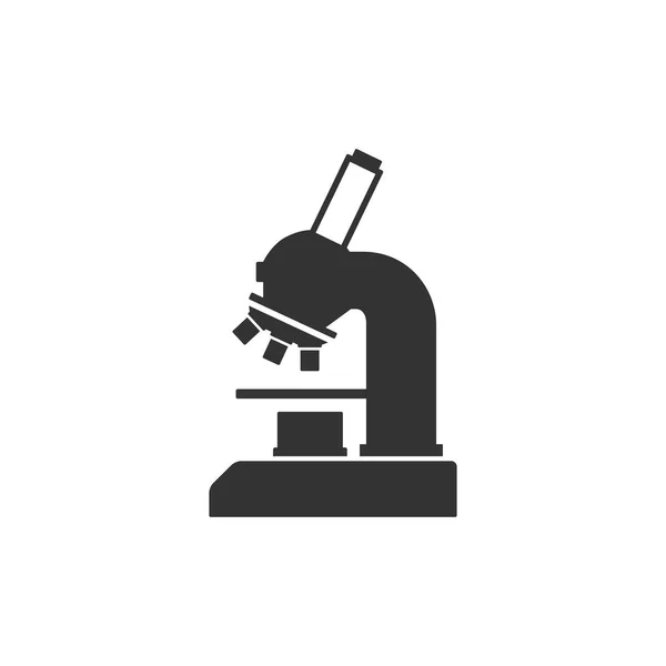 Microscope icon in single grey color. — Stock Vector