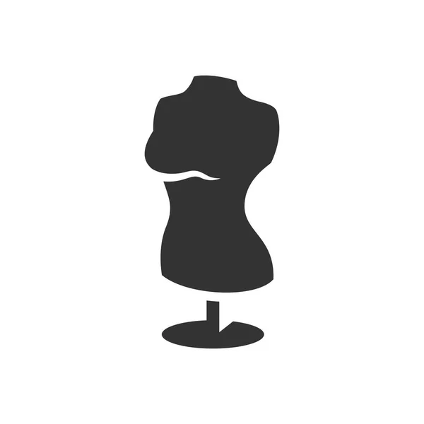 Icône du mannequin en couleur gris unique — Image vectorielle