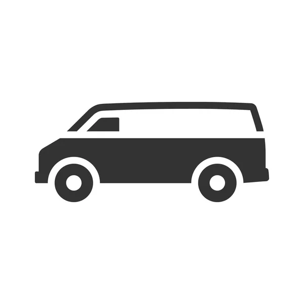 Icono del coche en un solo color gris . — Vector de stock