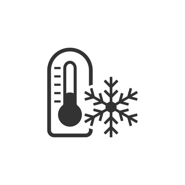 Thermometer icon in single color. 