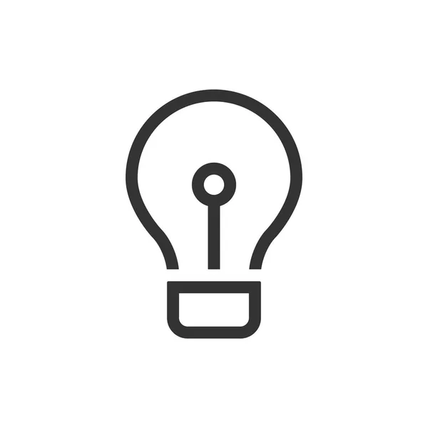 Icône ampoule en couleur gris unique . — Image vectorielle