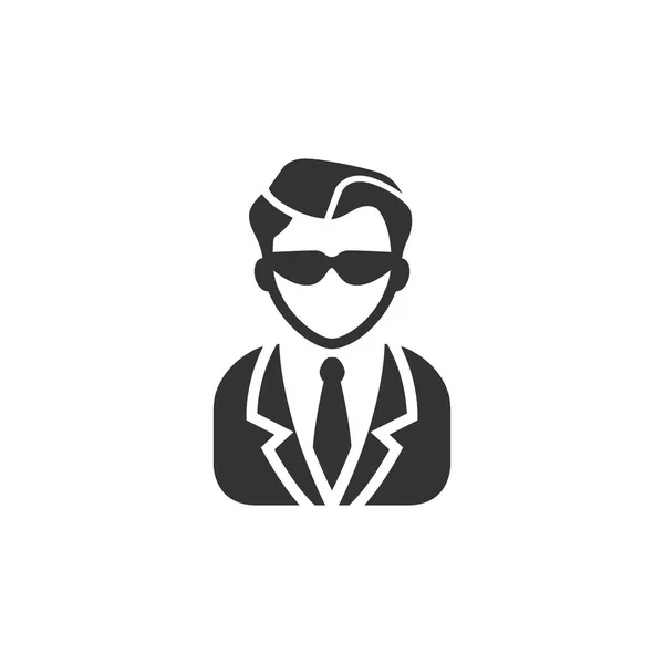 Businessman icon in single grey color. — Stock Vector