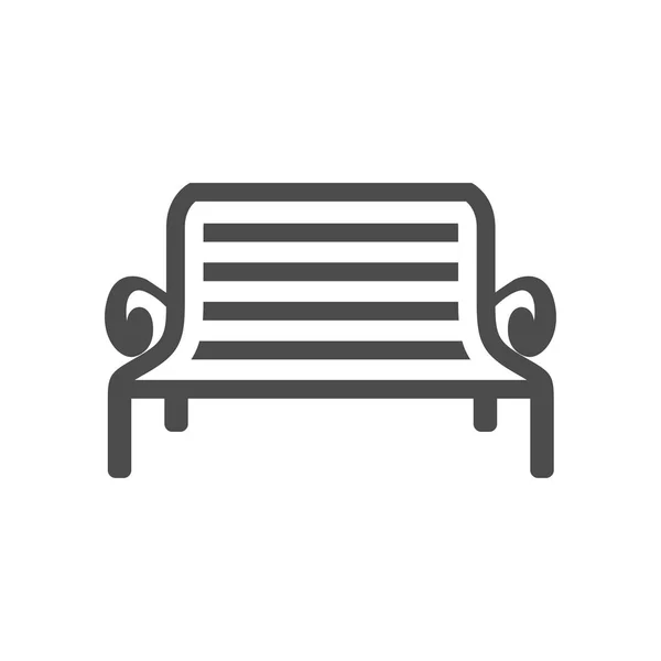 Park bench icon — Stock Vector