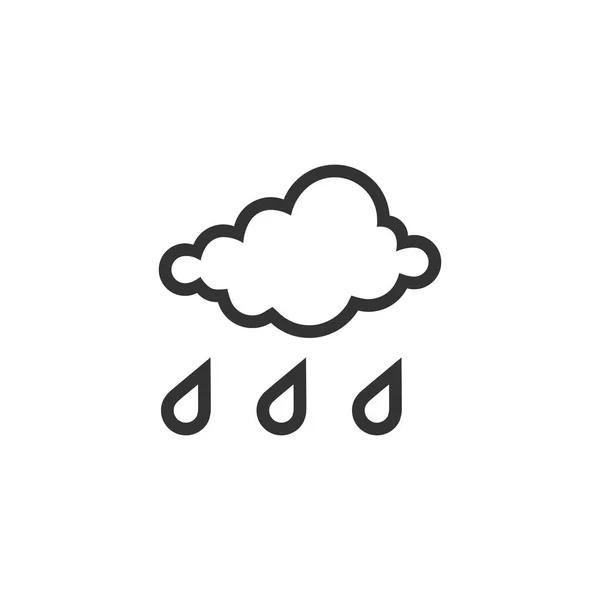 Regenachtige pictogram in één grijze kleur. — Stockvector