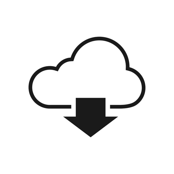 Cloud-Downloadsymbol — Stockvektor