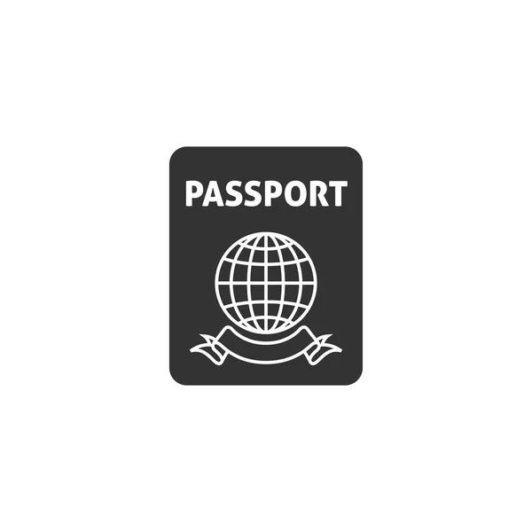 Ícone de passaporte na cor cinza único — Vetor de Stock