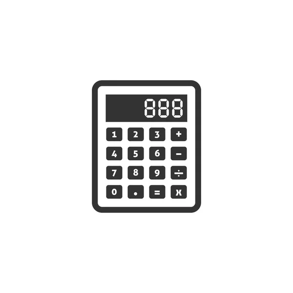 Icono de calculadora en un solo color gris . — Vector de stock